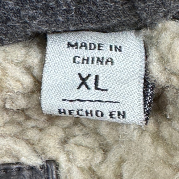 Levis Mens Faux Leather Sherpa Lined Hooded Trucker Jacket Brown XL RN54163 - Picture 5 of 12